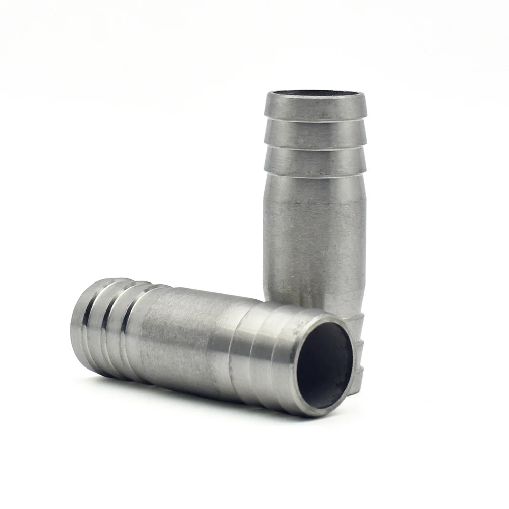 6mm 8mm 10mm 12mm 13mm 14mm 15mm 16mm -41mm Hose Barb Straight Two Way 304 Stainless Steel Pipe Fitting Connector Home Garden