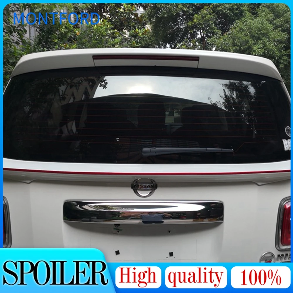 

SHCHCG ABS Plastic Material Black White Color Rear Roof Wing Lip Boot Roof Spoiler Car Styling For Nissan PATROL Y62 2011-2018