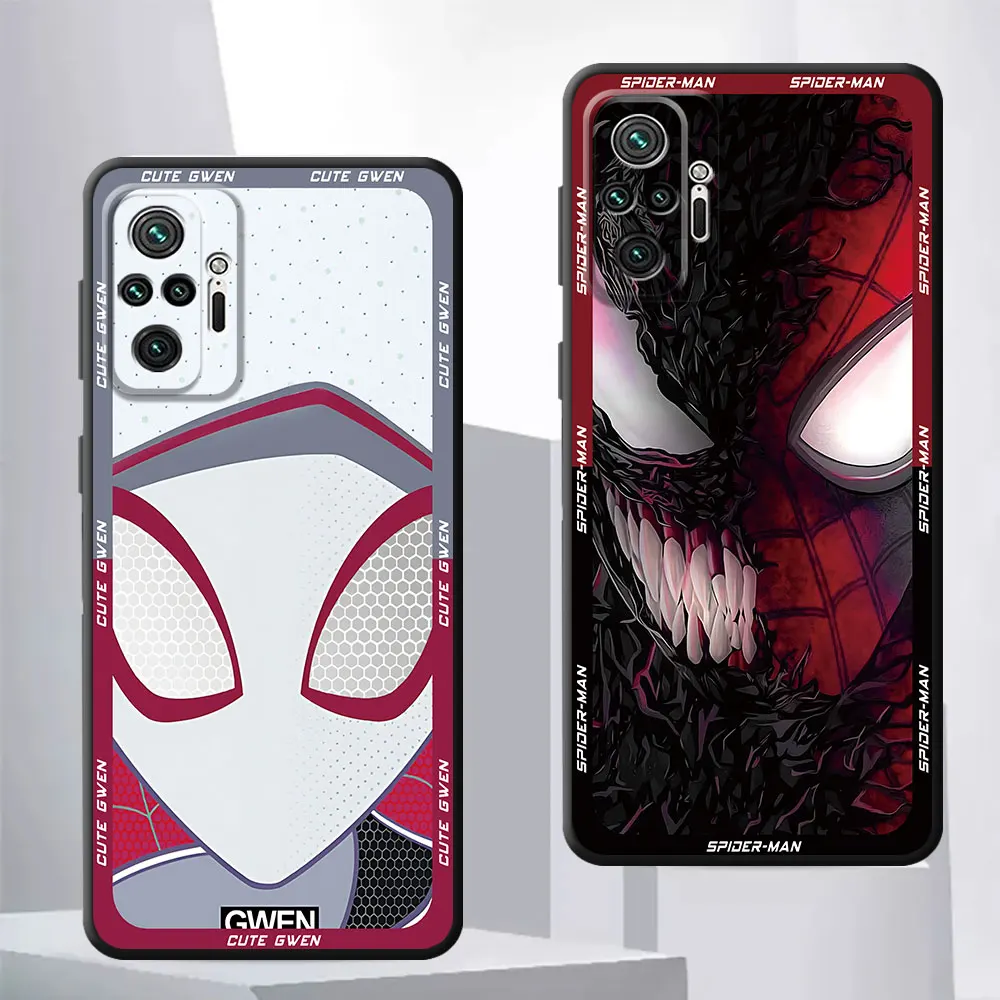 Phone Case for Redmi 12C 9A K60 K60E K40s A2 A1 Plus K50 Gaming K40 Pro 10 9 10C 10A 12 9T 9C Marvel Spider Man TPU Soft Cover