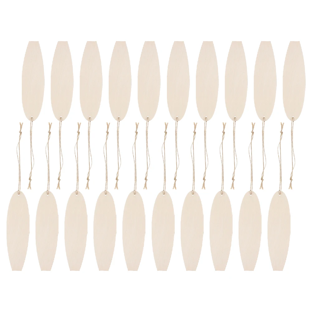 

40pcs Wooden Surfboard Plaques Unpainted Craft Slices Diy Summer Beach Decor Cutouts For Painting Family Crafts Ocean Ornament