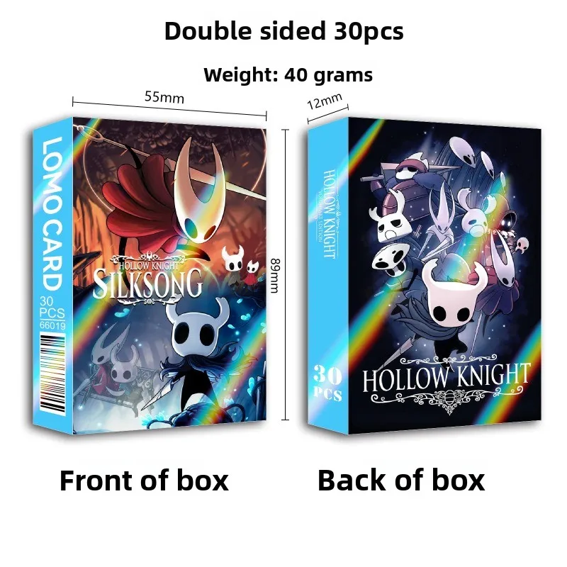 Animation Peripheral, Hollow Knight 30 Double-Sided Small Cards, Boxed High Definition Photo Card Bookmark Photo Card Lomo Card