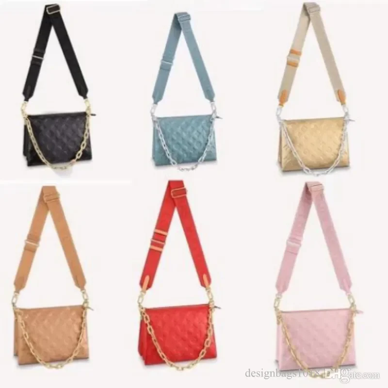 

Дизайнерская сумка-кроссбоди Coussin PM для женщин, люксовый бренд, из тисненой кожи, модная женская сумка через плечо с цепочкой, сумка-тоут