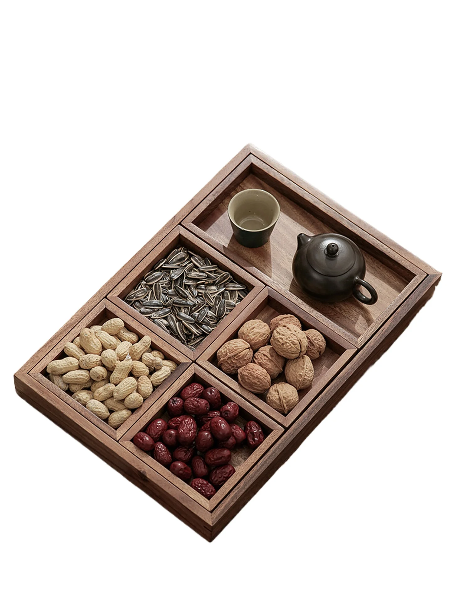 

Wugongge combination storage tray, dried fruit , fruit snack , new Chinese refreshment , stove-brewed tea snack
