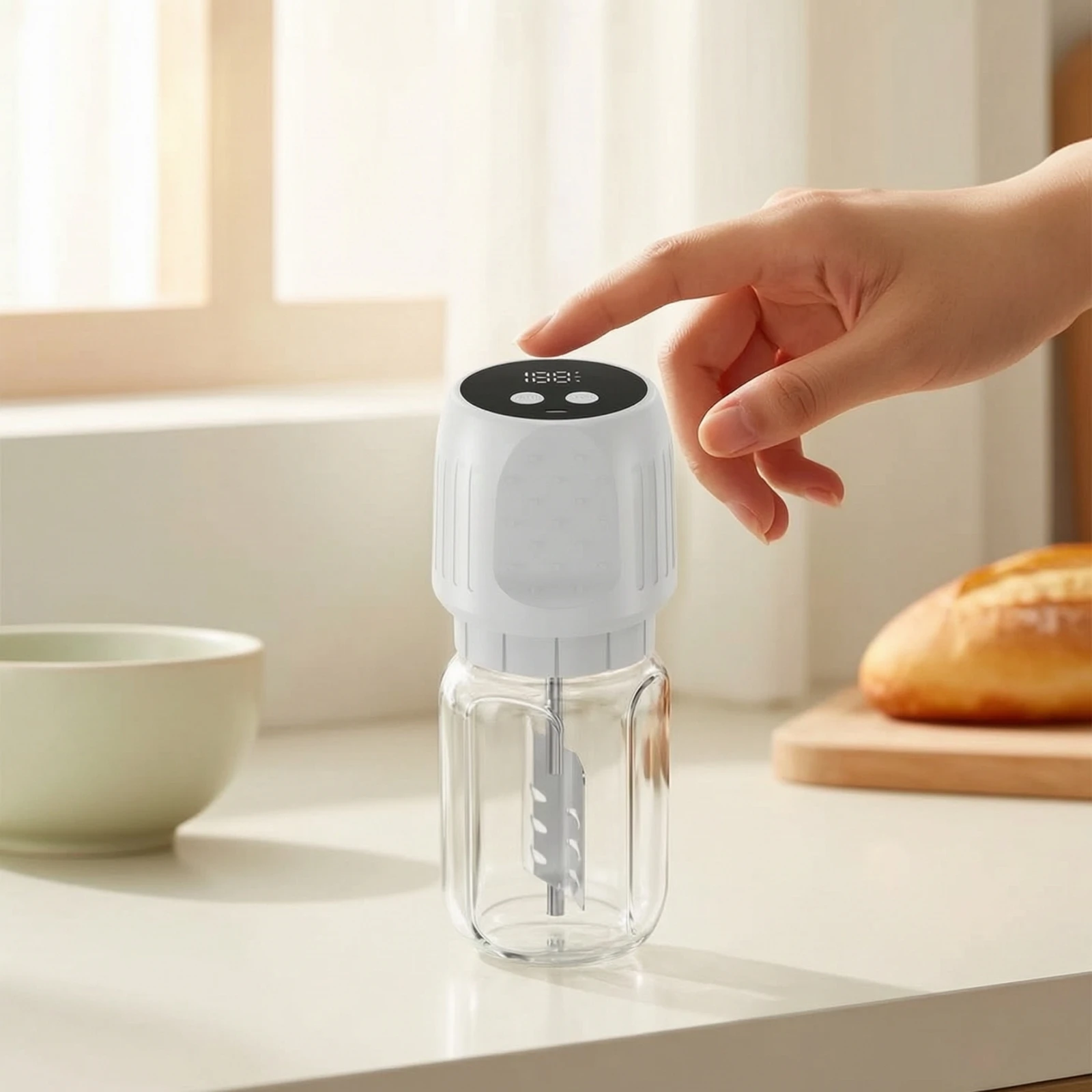 Electric Butter Churn Homemade Electric Butter Maker Kitchen Appliance Easy to Clean Food-Grade for Home Cooks view 6