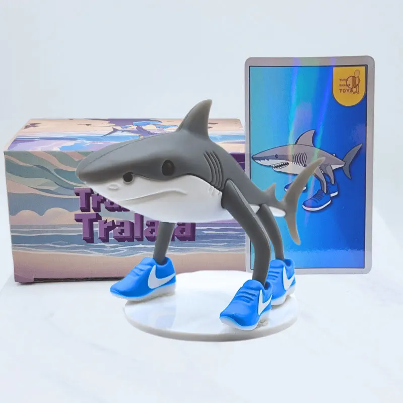 Figuras de Anime de dibujos animados divertidos Tralalero Tralala, juguete, decoración de escritorio, figura de acción, modelo de tiburón, colección de estatuas, juguetes, regalos