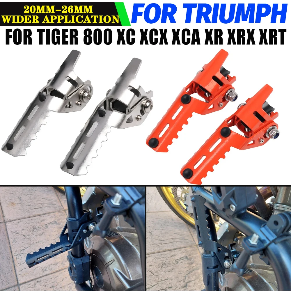 

Для Triumph Tiger 800 XC XCX XCA XR XRX XRT Tiger 800Tiger Аксессуары для мотоциклов Передние подножки Подставка для ног Зажимы Часть