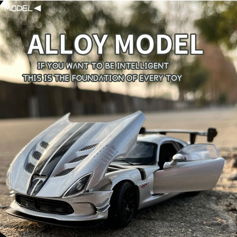 1:32 Dodge Viper ACR SRT Alloy Sports Car Model Diecasts & Toy Metal Vehicles Car Model Simulation Sound and Light Toy Gift