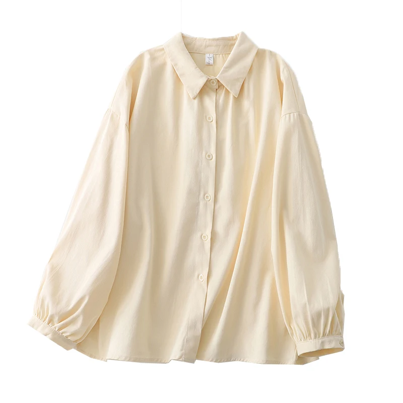 المرأة القطن الخالص طويل Sve irt موسم الربيع اللون عارضة Sle Faionable ملابس داخلية نسيج القطن #5