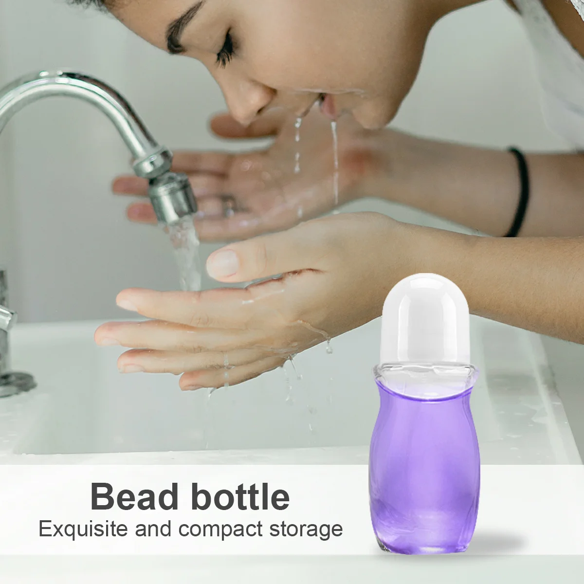 5 szt. Butelek roll-on 50 ml na olejki eteryczne, przenośne, wytrzymałe, wielokrotnego użytku, szczelne, białe szkło, idealne do podróży i przechowywania w domu.