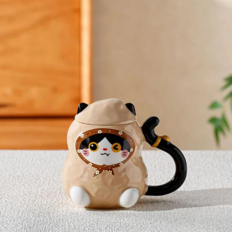 Ceramic Cute Cat Coffee Mug Breakfast Milk Mug Afternoon Tea Mug Office Master Water Cup Household Kitchen Drinkware