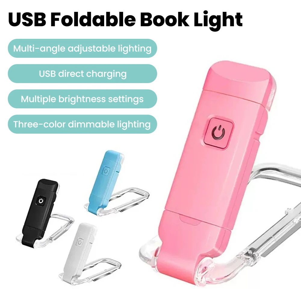 USB Mini Eye-protection Folding Book Holder Lamp Portable Reading Lamp Simple Eye-protection Lamp for Students Reading Light