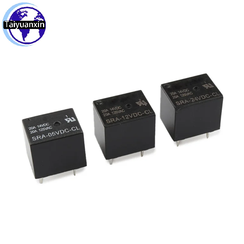 100 Cái Rơ Le SRA-05VDC-CL SRA-12VDC-CL SRA-24VDC-CL Tiếp Điện 5 Pin DC 5V 12V 24V 10A 250VAC 5PIN SRA Ô Tô Rơ Le