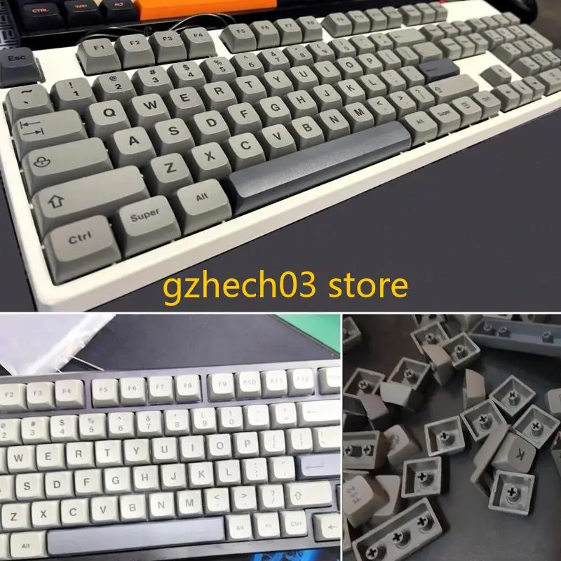 G2AC 133Key Keyboards Keycaps PBT XDA Profile Dye Sublimation Gray Keycaps