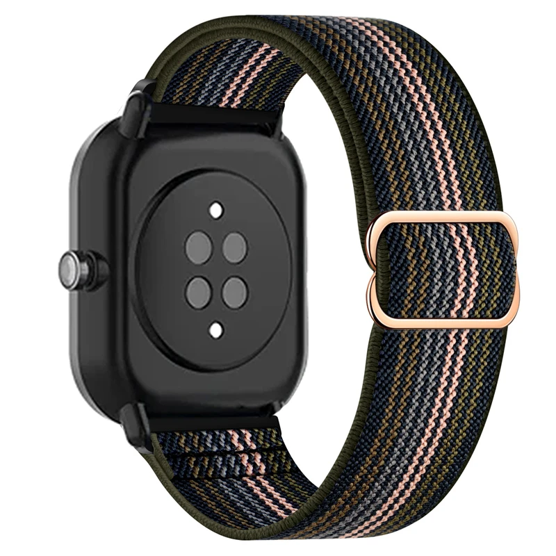 20MM 22MM Band For Amazfit GTS 4/2/2e/3/GTS2 Mini/GTR/4/3/Pro/GTR2/42mm/stratos Nylon Elastic Watch Bracelet Amazfit bip 3 strap