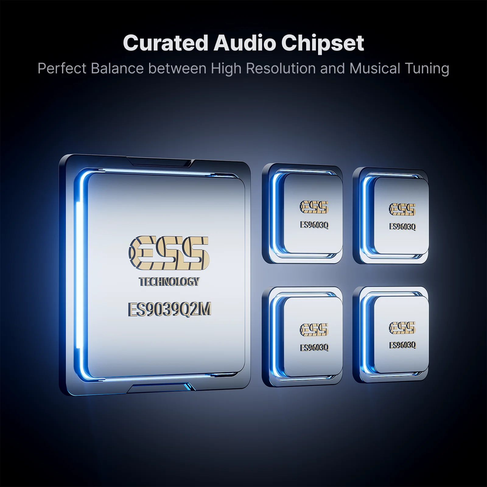 Portable Headphone DAC Amp with LCD Screen - ES9039Q2M Chip