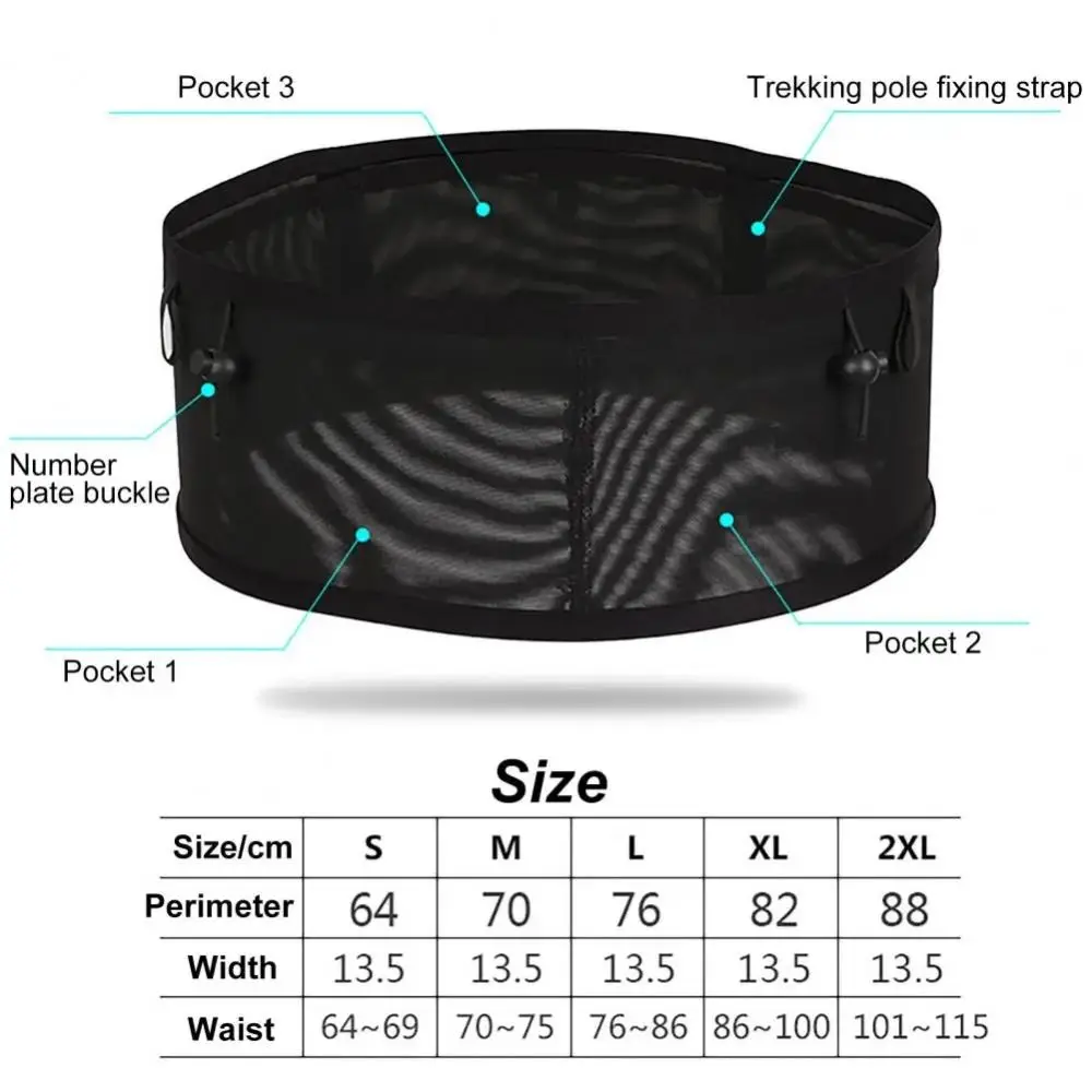 Mesh Running Heuptas Lichtgewicht elastische sportriemtas Professionele buitensporttassen met grote capaciteit Fietsen