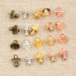 30 Stcs Charms Baby Schnuller Binky Biss 14x10 mm handwerklicher Handwerksanhänger, silber -mit Tibetaner, DIY für Halskettenarmband 10 Hauptverkauf Pingon Bebe - №4