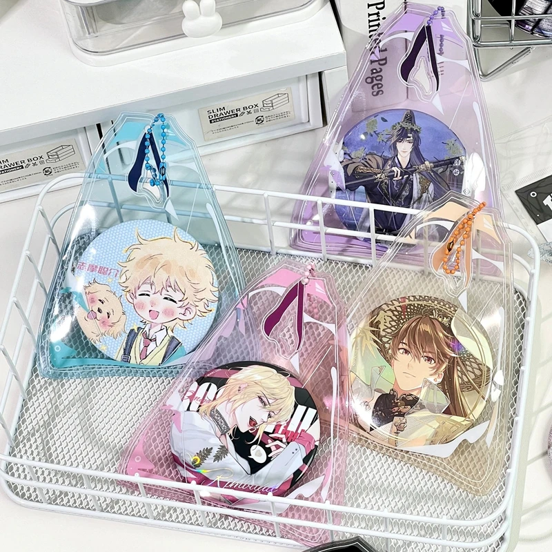 Ins Cute Novelty Badge Bags Anime Peripheral Card Sleeves Holder Photocard Holder Idol Card Films Game Cards Protector Gift