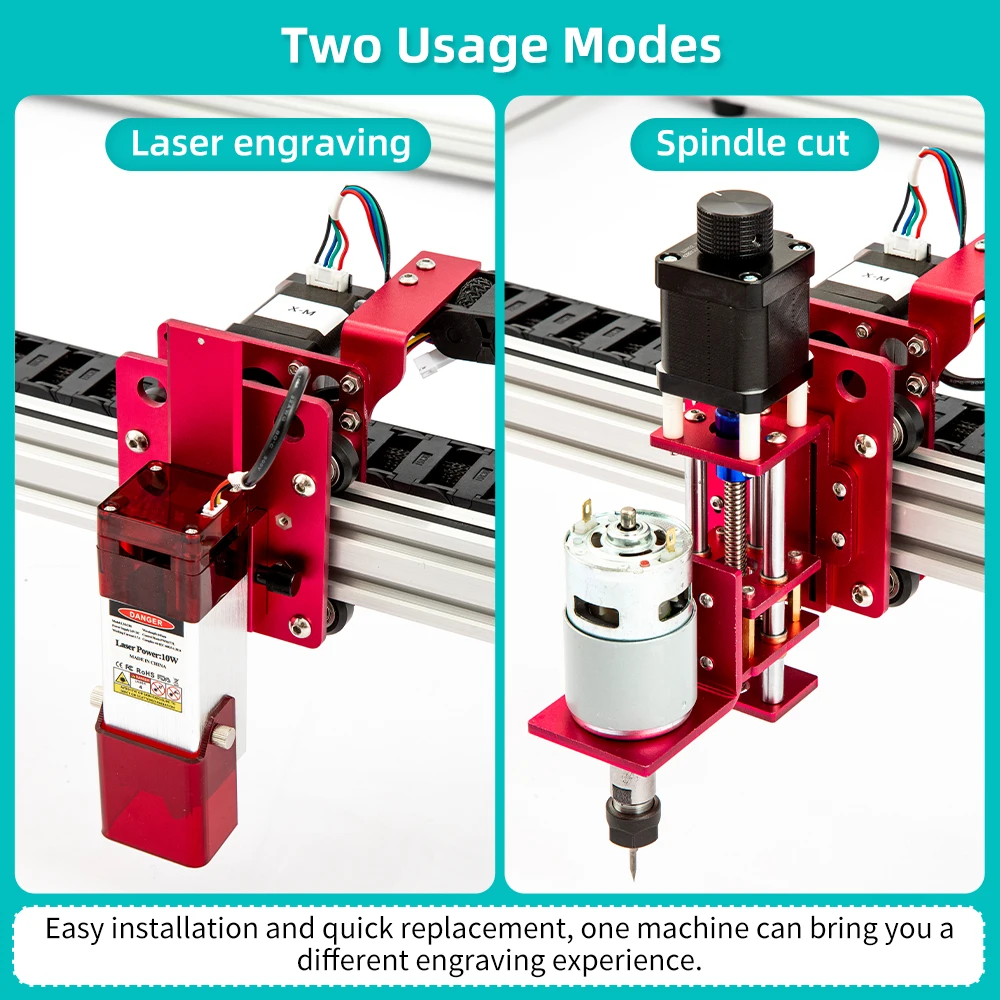 Laser Engraver 80W 100x100cm App Control CNC Router and Laser Cutter 2 in 1 Support LightBurn, 10W Laser Module with Air Assist