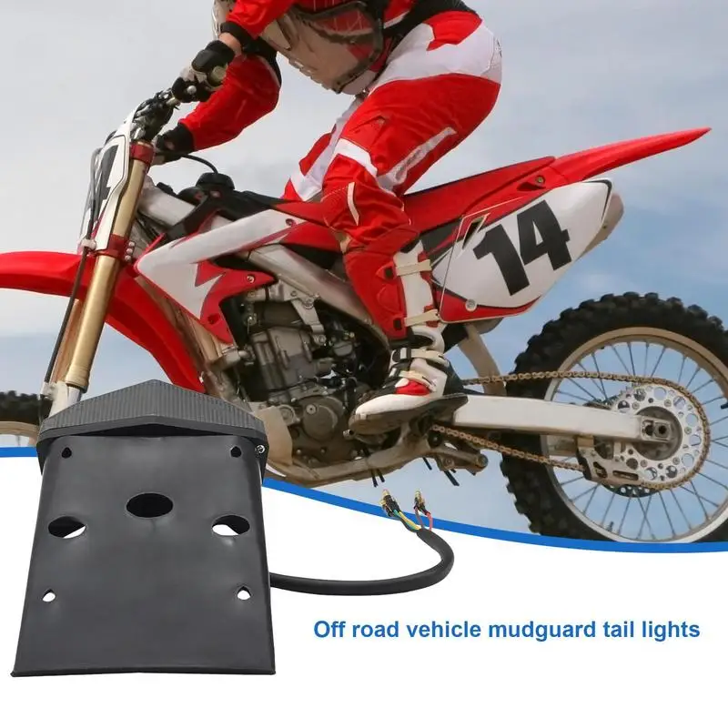 Dirt Bike Lights Dustproof LED Motorcycle Tail Lights With Fender Multi-Functional Energy-Saving Dirtbike Light With Turn