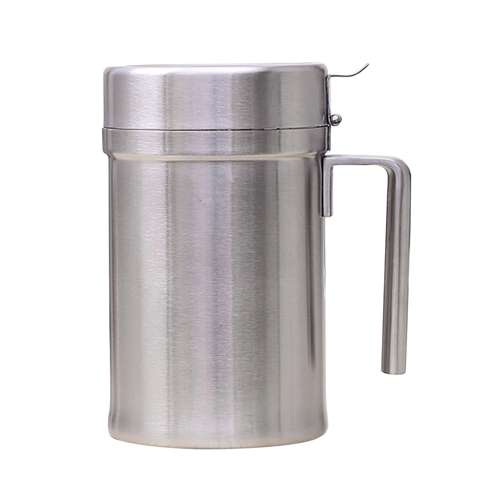

Stainless Steel Oil Dispenser 550ml Vinegar Bottle Grease Container Anti Kitchen Tool Oil Olive Soy Sauce