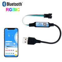 USB SP621E Mini Bluetooth LED Controller Smart APP Magic Color Dimmer SPI Addressable Digital IC for WS2812B 2811 5050 LED Strip