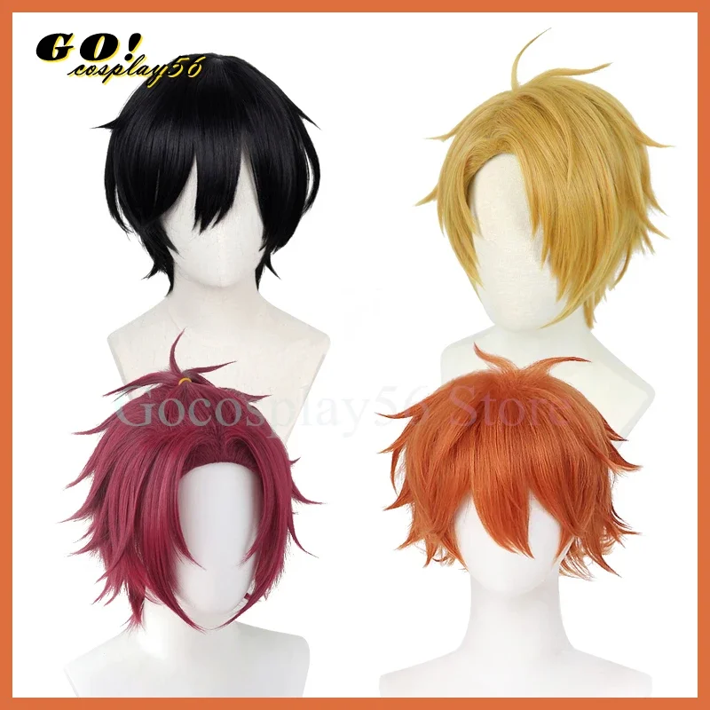 IT'S Trickstar Cosplay Wig Yuuki Makoto Isara Mao Akehoshi Subaru Hidaka Hokuto Short Hair Game Comic Ensemble Headwear