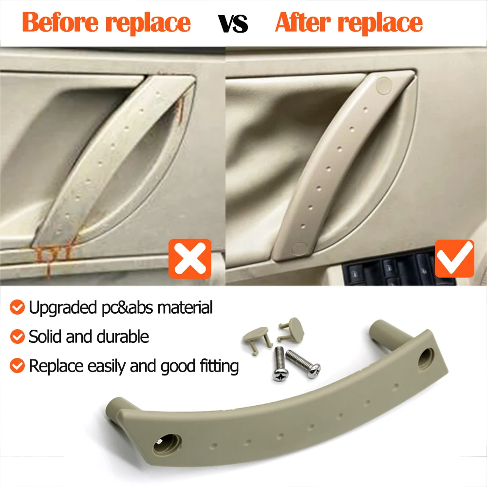 Interior Left Right Door Panel Pull Handle Cover Repair Kit Replacement For Volkswagen VW Beetle 1998-2010 1C0867171A 1C0867172A