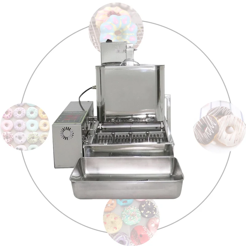 

Automatic 4-Row Donut Machine Mini Donuts Making Machine Circular Donut Fryer Donaz Equipment