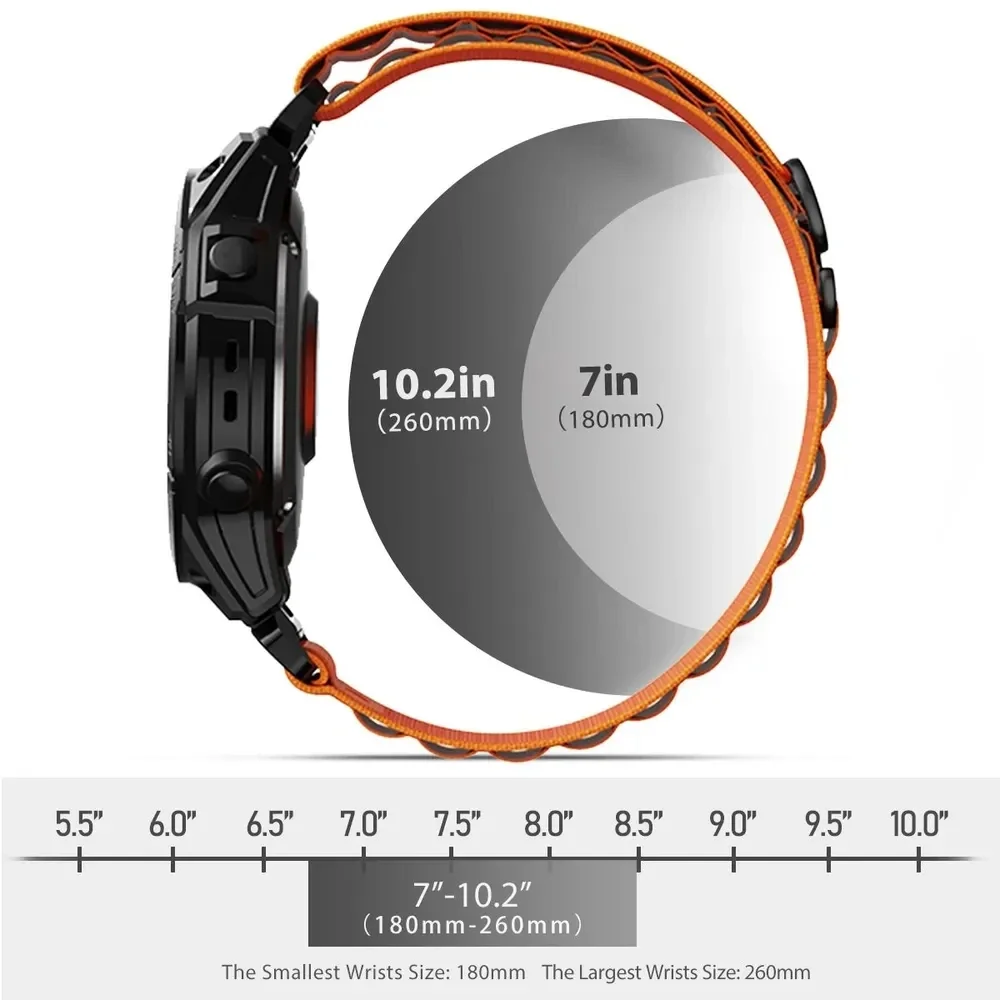22mm 26mm QuickFit Sport Nylon Strap For Garmin Fenix 7X 7 6X Pro 5Plus 5XPlus/Epix Pro Gen 2 51mm 47mm Bracelet Watchband