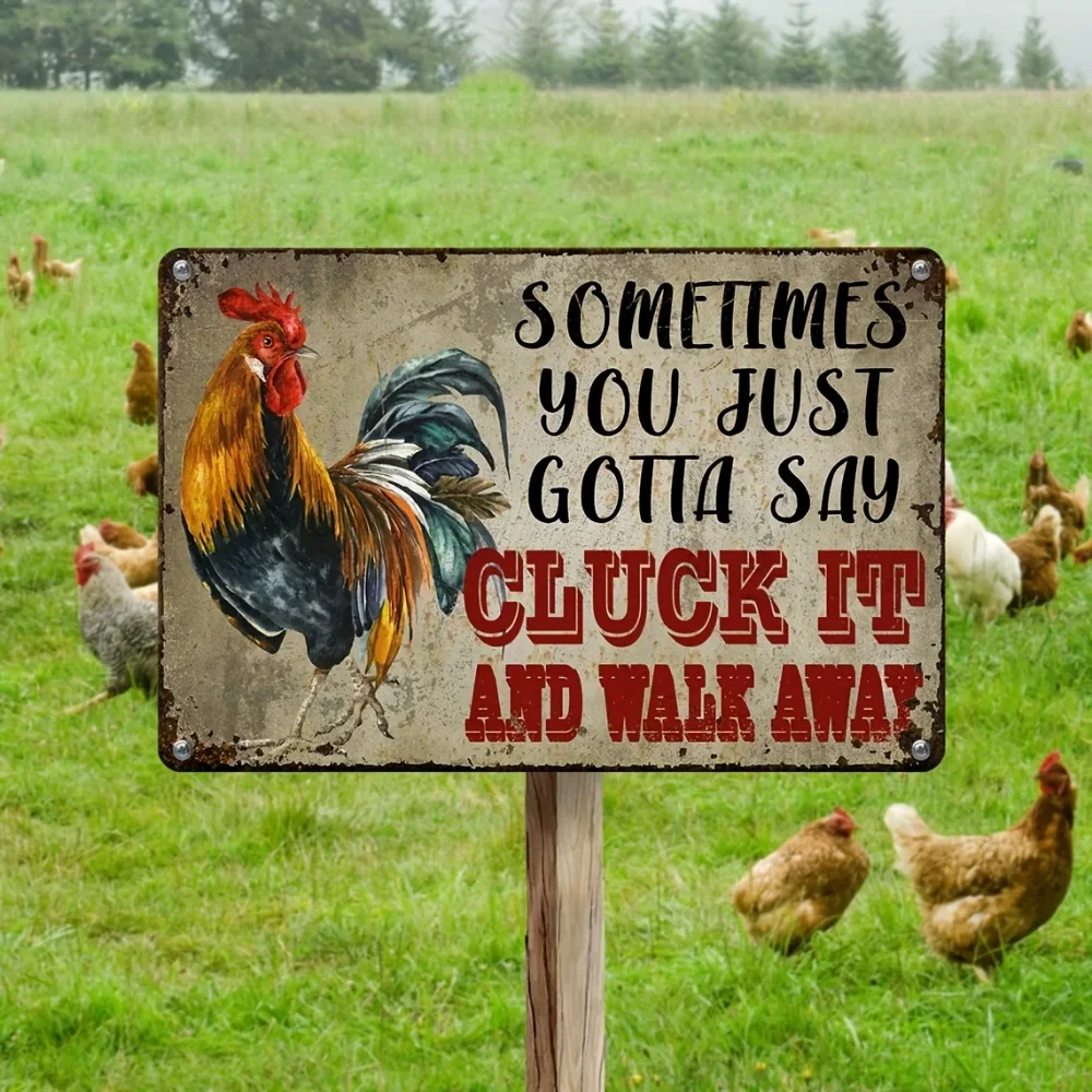 Crazy Chicken Coop Sign Retro Metal Welcome Plaque Funny Farmhouse Perfect For Henhouse Or Kitchen Ideal Farm Gift Wall Decor