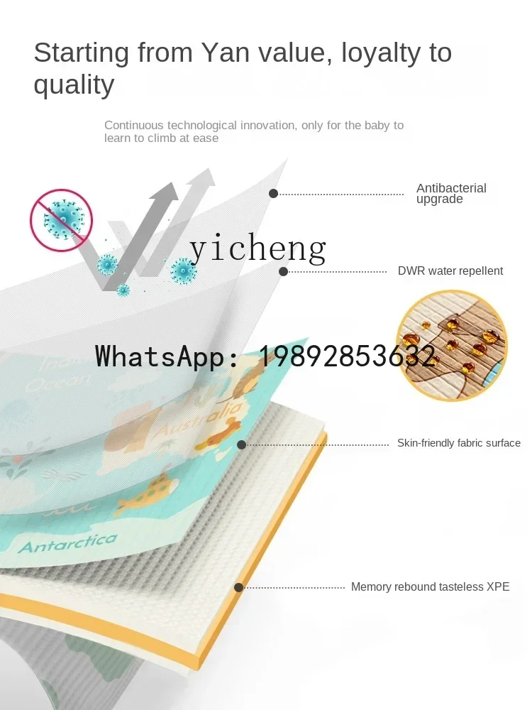 Tappetino strisciante per bambini, copertura in tessuto, tappetino da arrampicata, tappetino da gioco per soggiorno per bambini, addensato