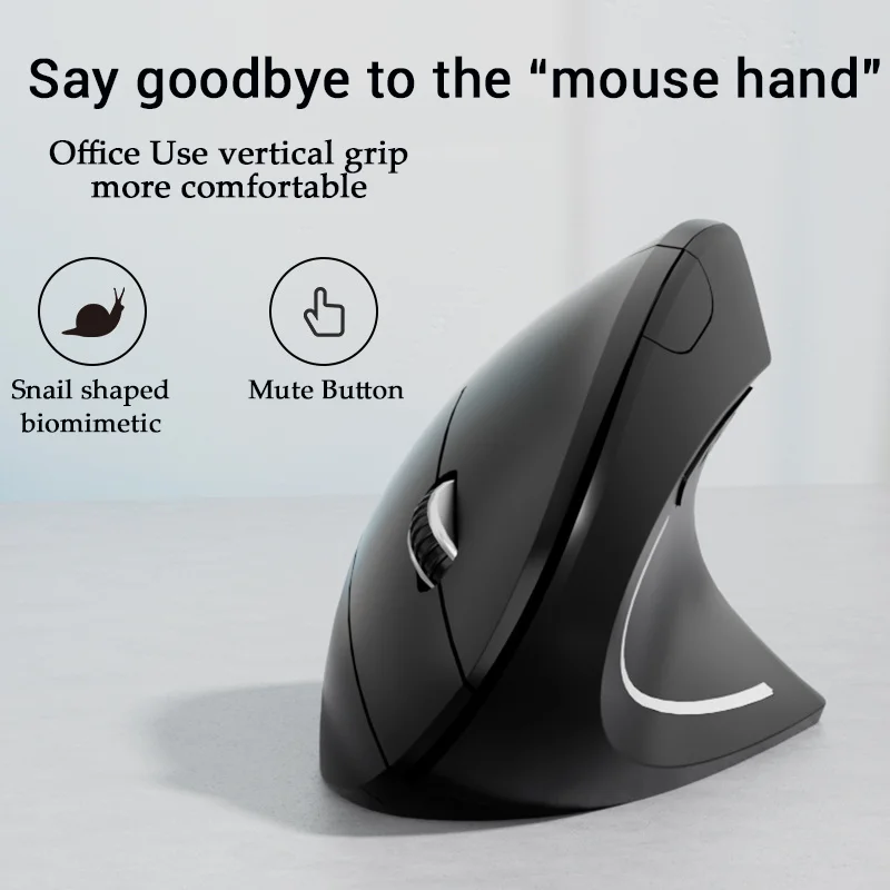 Wireless Vertical Rechargeable 2.4G Bluetooth Dual-mode Mouse Ergonomic Design Dpi Adjustable  PC Laptop Business Office Use