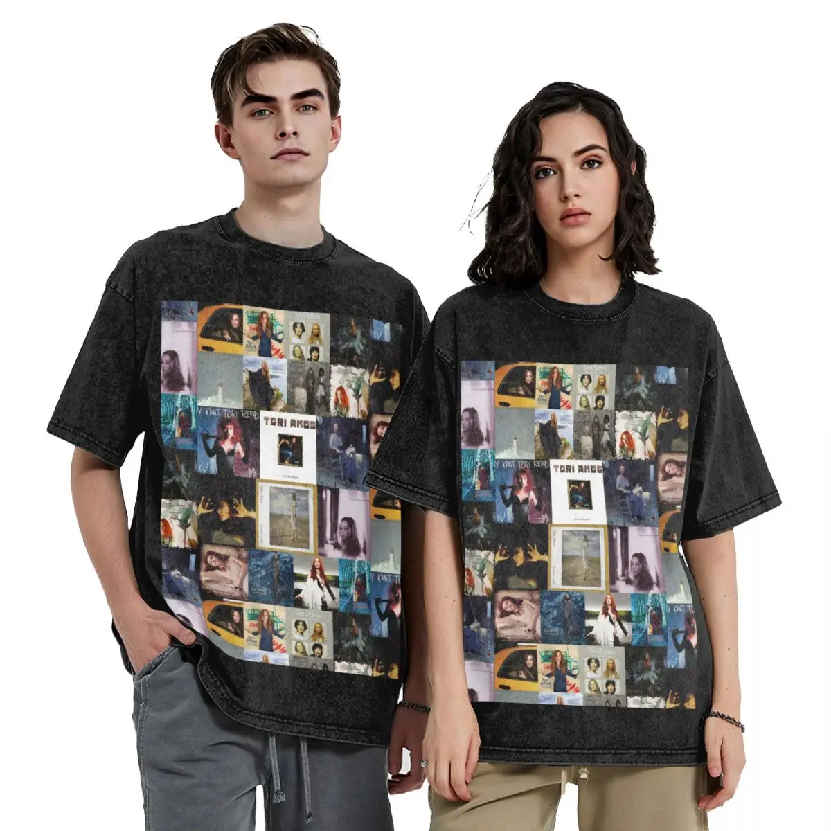 

Tori Amos Album Records Collage Collection Print T-Shirt boys animal print vintage clothes hippie clothes t shirts men