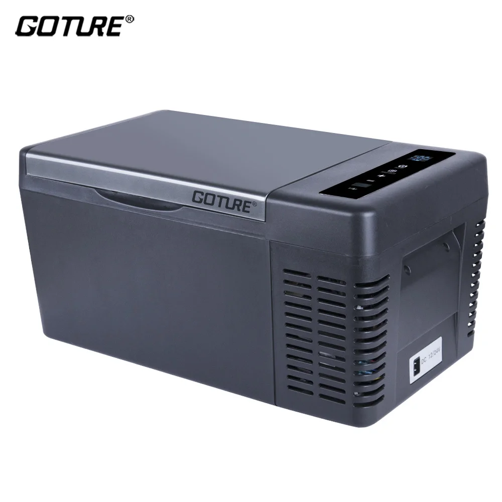 

Goture 18L 28L Car Refrigerator Portable Outdoors Cooler AC/DC Fast Cooling Freezer 60W/45W for Car RV Camping Travel Fridge