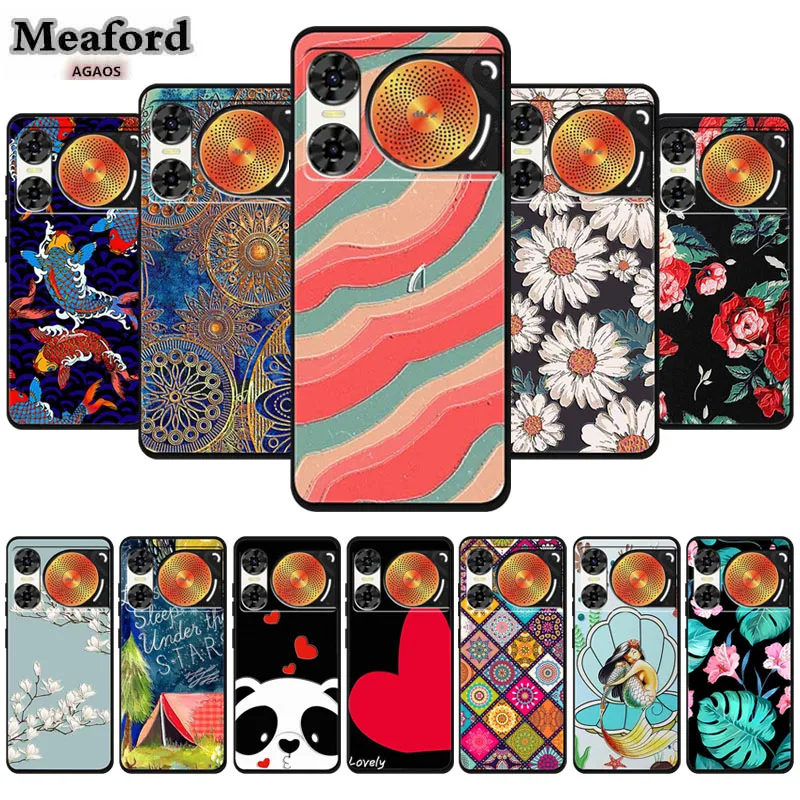 For Nubia Music 2 3D Phone Case Flower Emboss Soft Shell Silicone Back Cover Case For ZTE nubia Music Music2 Cartoon Coque Funda