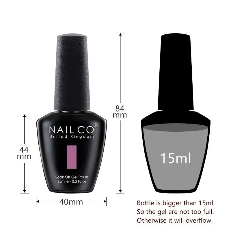 NAILCO Jelly Glass Gel Nail Polish Translucent Summer Colorful Semi Permanent Varnish Soak Off UV LED For Nail Art Manicure Gel