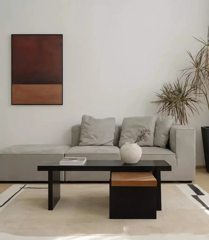 xc-Luxury High-quality Living Room Furniture Solid Wood Coffee Table Modern Wooden Black Coffee Table for Home Furniture*