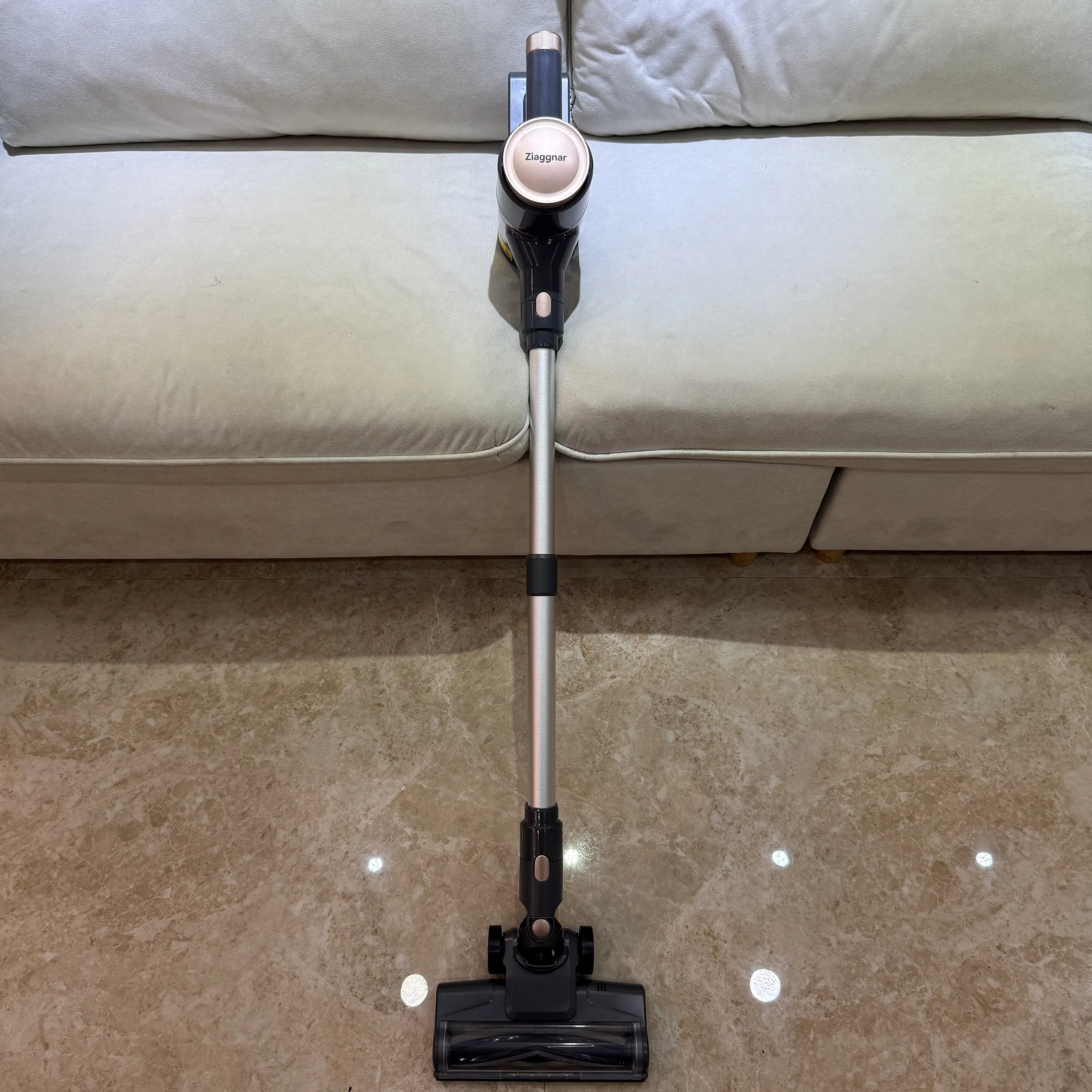 مكنسة كهربائية لاسلكية Ziaggnar N800، حامل ذاتي، خفيفة الوزن، قابلة لإعادة الشحن، وقت تشغيل يصل إلى 40 دقيقة #3