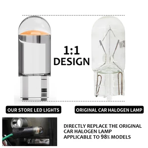 Lâmpada LED para interior do carro, lâmpada da placa, branco, 6000k, w5w, cob, smd, t10, w5w, 10pcs 10 principais vendas lâmpada t10 24v - №5