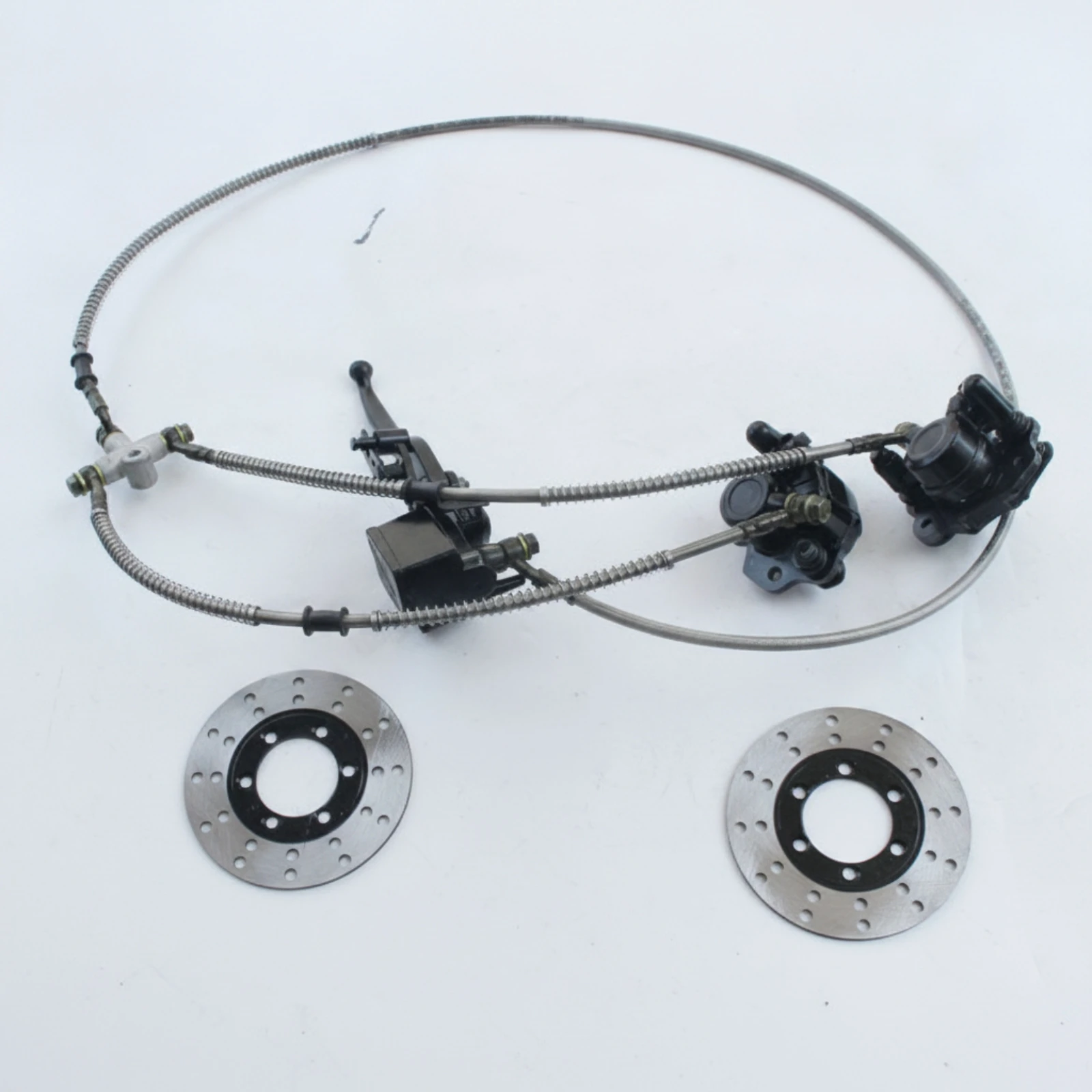 

Hydraulic Disc Brake Kit Ventilated Disc Brake Kit with Calipers Smooth Lightweight for DIY Builders