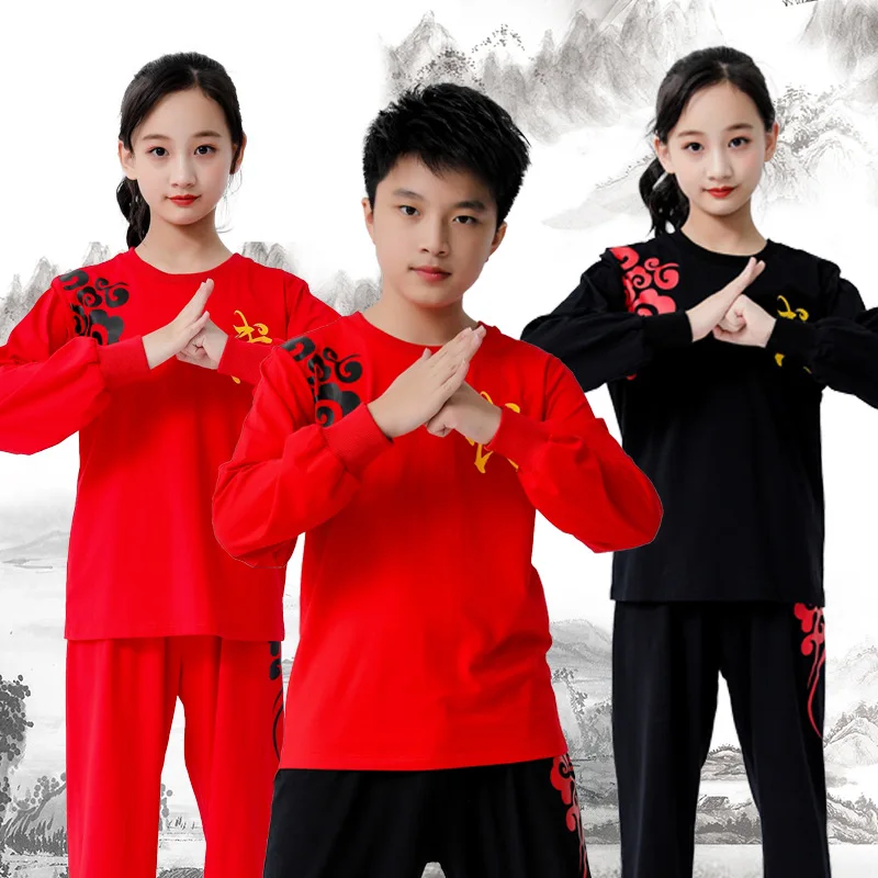 

Kid Chinese Martial Arts Sets Traditional KungFu Uniform for Boys Girls Wushu Costume Suit Set Tai Chi Outfit