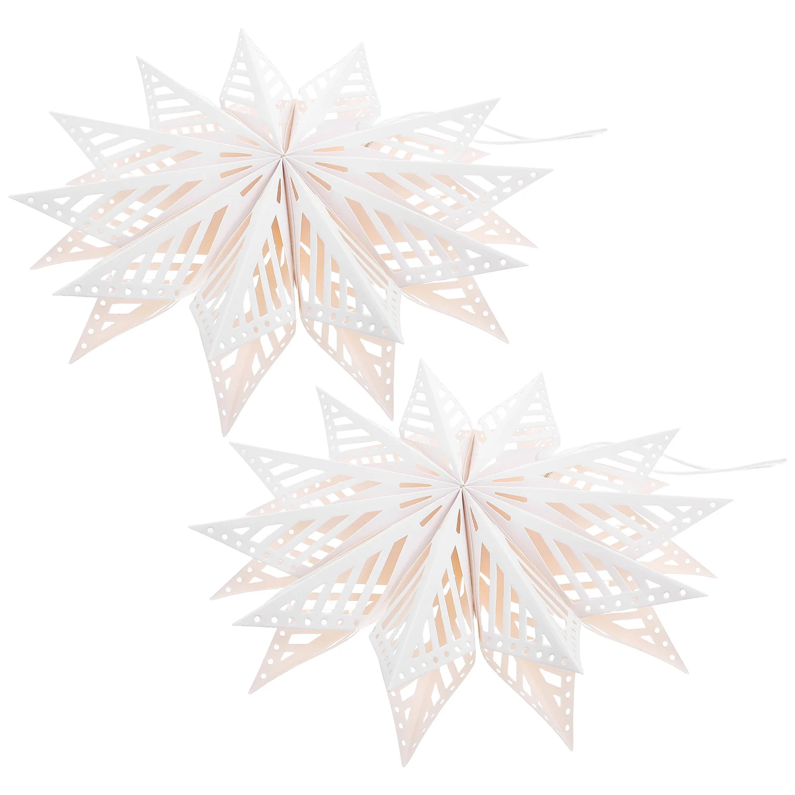 

2Pcs Foldable 3D Snowflake Hanging Ornaments Paper Craft Christmas Tree Indoor Ceiling Winter Party Hanging Snowflake Decor