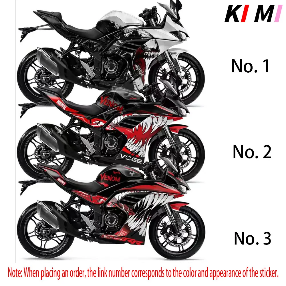 Motorcycle Stickers Modified With Full Vehicle Prints And Latte Art Suitable For Loncin VOGE 250RR Customized Venom Car Stickers