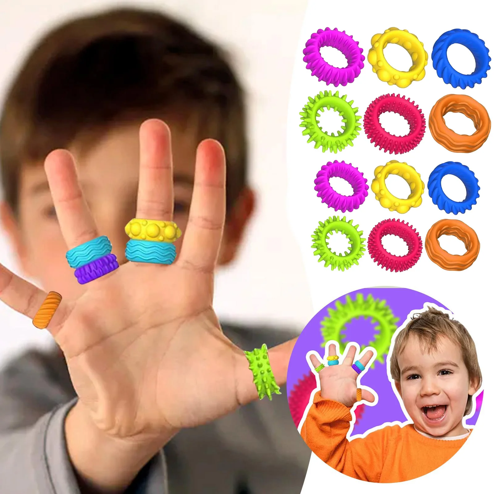 

Новые игрушки, детские сенсорные кольца, игрушки, однотонные, полезная многофункциональная игрушка для детей с тихой тревогой, классная игрушка 2025