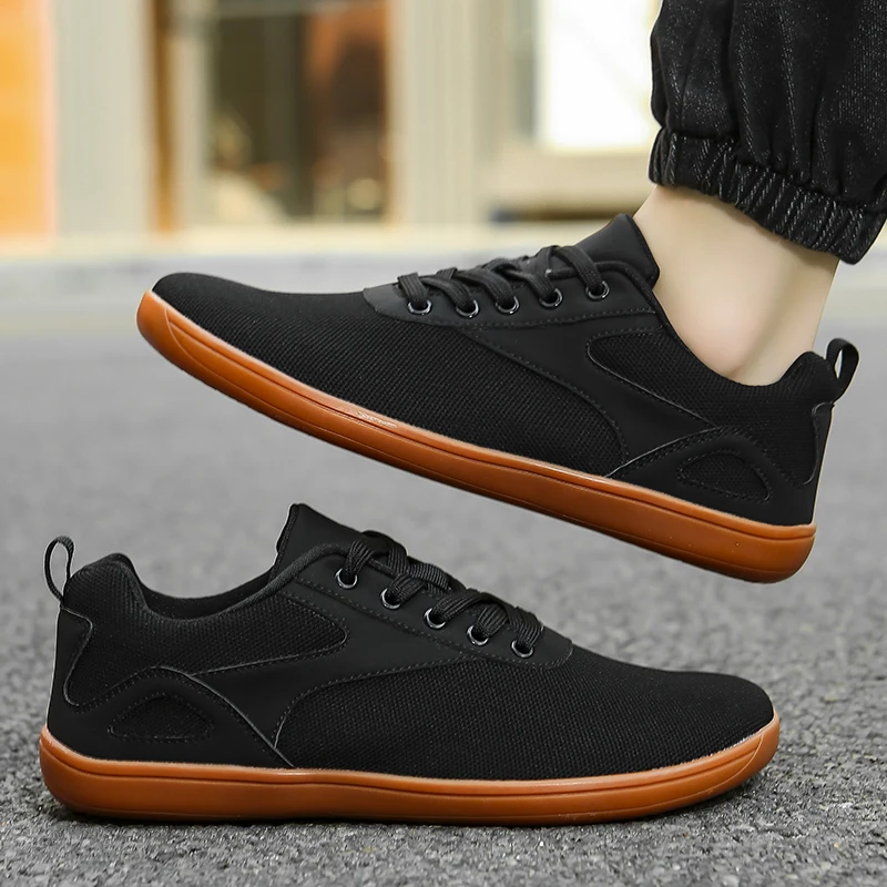 Men's Minimalist Barefoot Walking Shoes, Wide Toe Box, Zero Drop, Breathable, Unisex For Trail Running_voghion.com