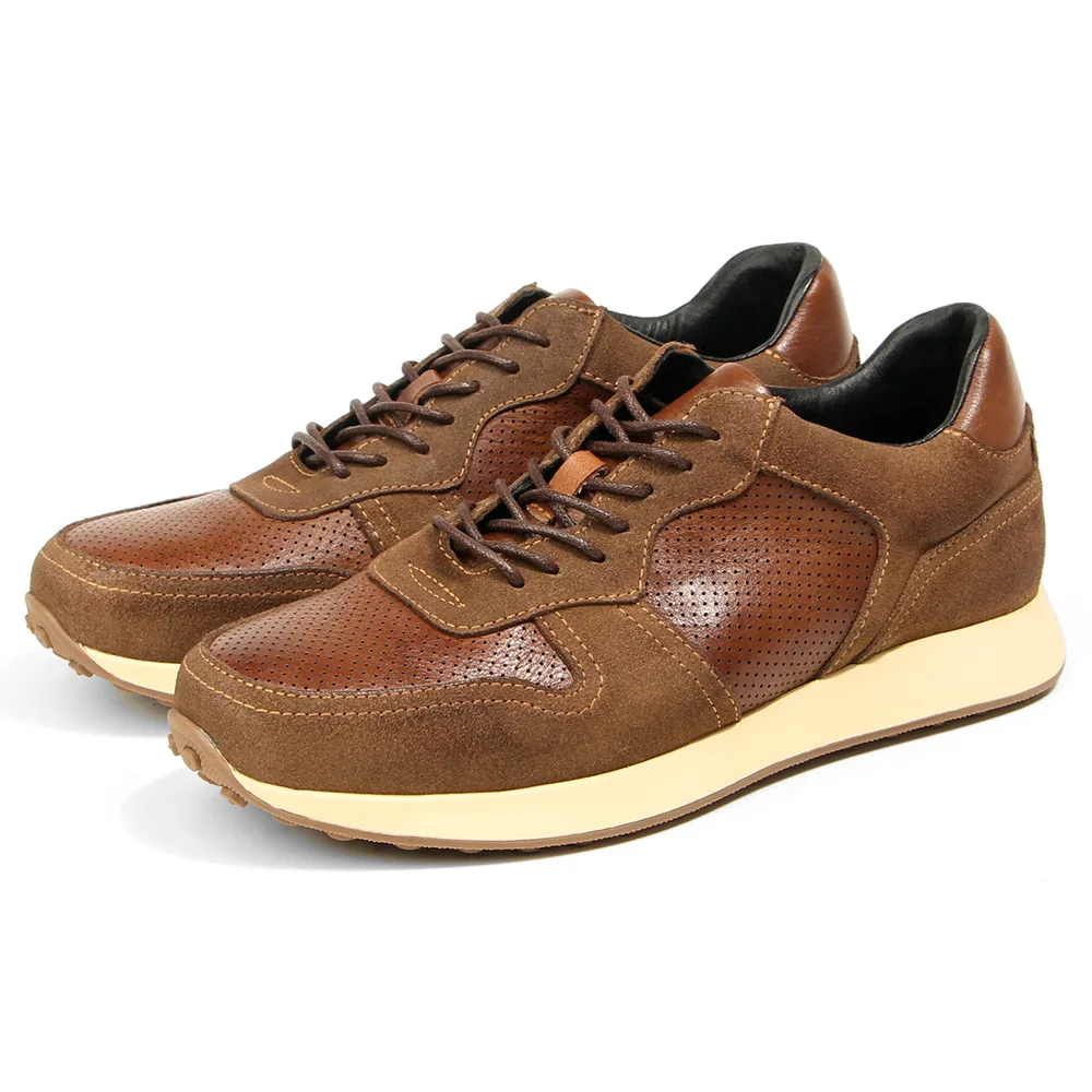 

Autumn Winter Spring Luxury Designer Shoes Breathable Shoes Mens Fashion Casual Shoes British Retro Men Shoes Cowhide Sneakers