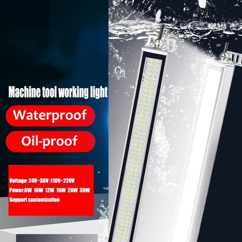 

LED Machine Tool Work Light CNC Lathe Lighting 220V Aluminum Alloy IP67 Waterproof and Oil-proof Lamp Explosion-proof 24V