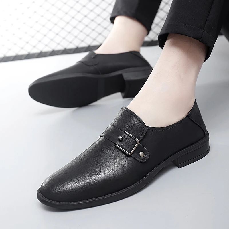 

Classic Men Business Loafers Casual Comfortable Breathable Leather Travel Office Shoes Gentleman's Social Shoes Men Sizes 38-48