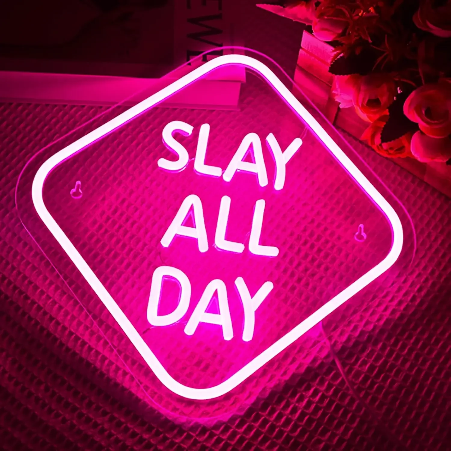 النيون جدار تسجيل عكس الضوء القتل طوال اليوم أضواء النيون لشريط غرفة نوم رجل الكهف النوم Y2k ديكور الحفلات جماليات رسم الفتيات في سن المراهقة الهدايا